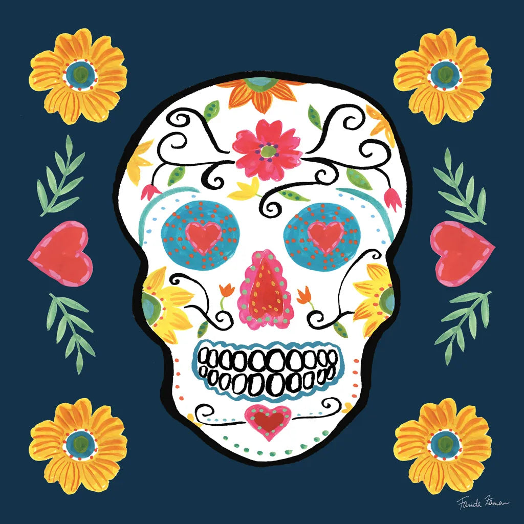 Day of the Dead IV by Farida Zaman. SKU 37971a. Archival Giclee Fine art print for wall decor.