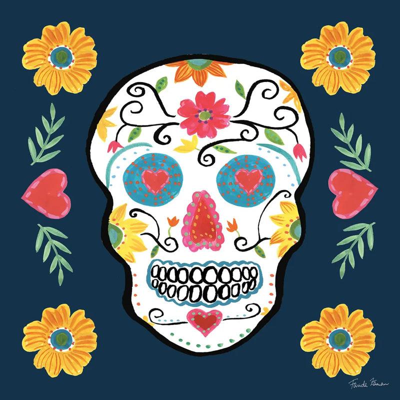 Day of the Dead IV by Farida Zaman. SKU 37971a. Archival Giclee Fine art print for wall decor.