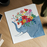 Decorative Animals II by Farida Zaman. Shown as a detailed flat fine art print, highlighting archival giclee quality. Available as an archival giclee rolled canvas, fine art paper, or poster print. SKU 62753a.