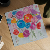 Delicate Flair I by Farida Zaman. Shown as a detailed flat fine art print, highlighting archival giclee quality. Available as an archival giclee rolled canvas, fine art paper, or poster print. SKU 38699a.