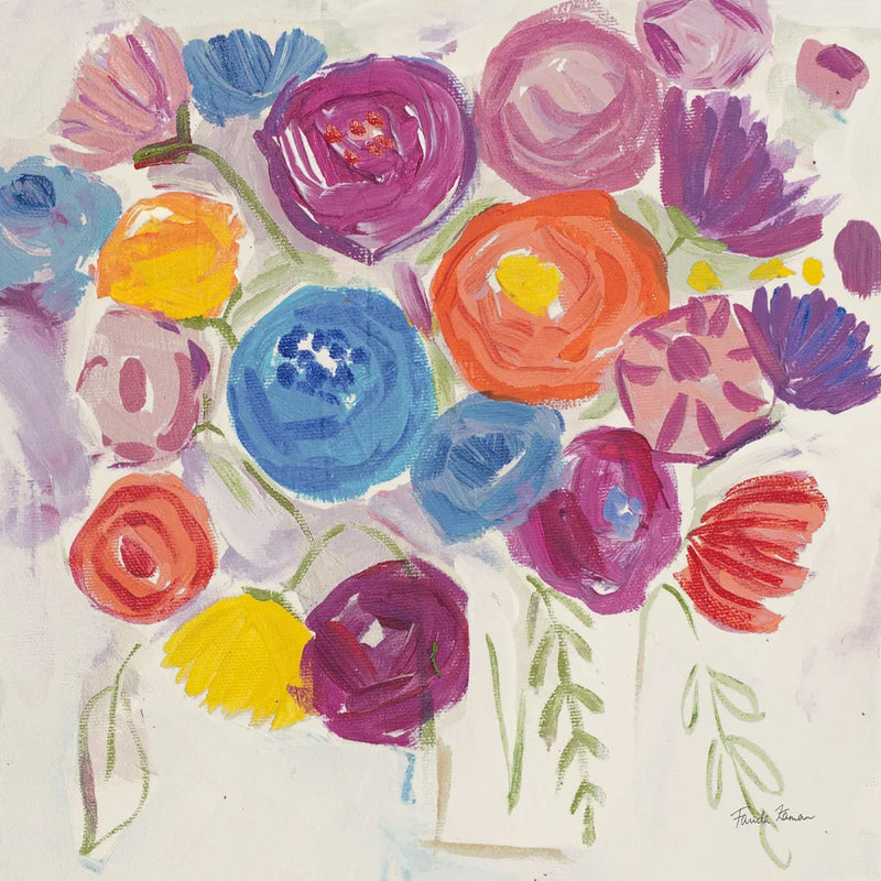 Delicate Flair I Pastel by Farida Zaman. SKU 42905a. Archival Giclee Fine art print for wall decor.