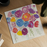 Delicate Flair I Pastel by Farida Zaman. Shown as a detailed flat fine art print, highlighting archival giclee quality. Available as an archival giclee rolled canvas, fine art paper, or poster print. SKU 42905a.