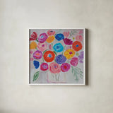 Delicate Flair II by Farida Zaman. Shown in a crisp white glass frame for a clean and minimalist style. Available as an archival giclee rolled canvas, fine art paper, or poster print. SKU 38700a.