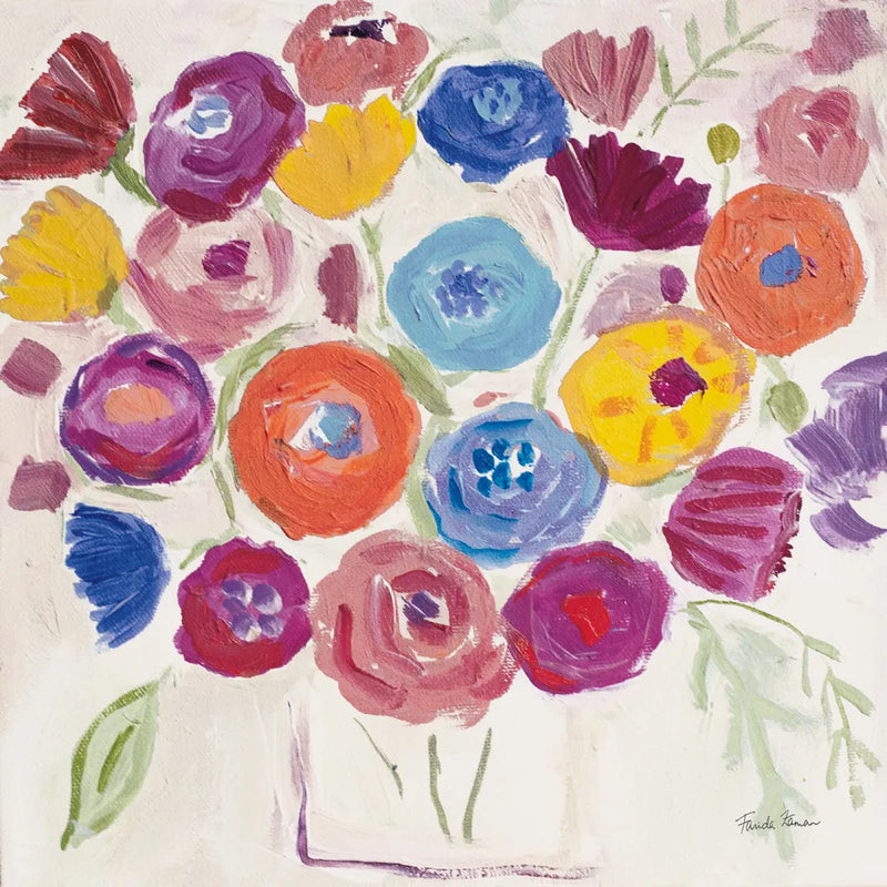Delicate Flair II Pastel by Farida Zaman. SKU 42906a. Archival Giclee Fine art print for wall decor.