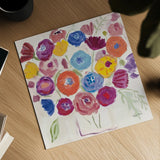 Delicate Flair II Pastel by Farida Zaman. Shown as a detailed flat fine art print, highlighting archival giclee quality. Available as an archival giclee rolled canvas, fine art paper, or poster print. SKU 42906a.