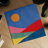 Desert Landscape I by Farida Zaman. Shown as a detailed flat fine art print, highlighting archival giclee quality. Available as an archival giclee rolled canvas, fine art paper, or poster print. SKU 65333a.