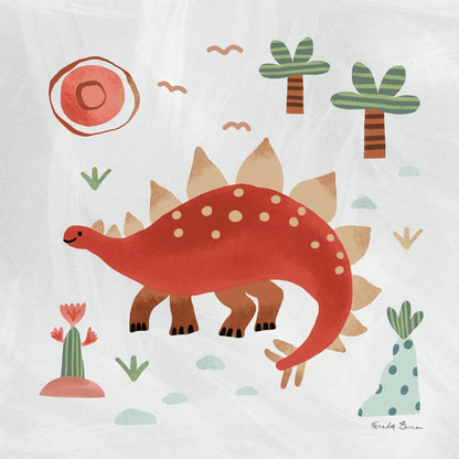 Dino Fun II by Farida Zaman. SKU 90108a. Archival Giclee Fine art print for wall decor.
