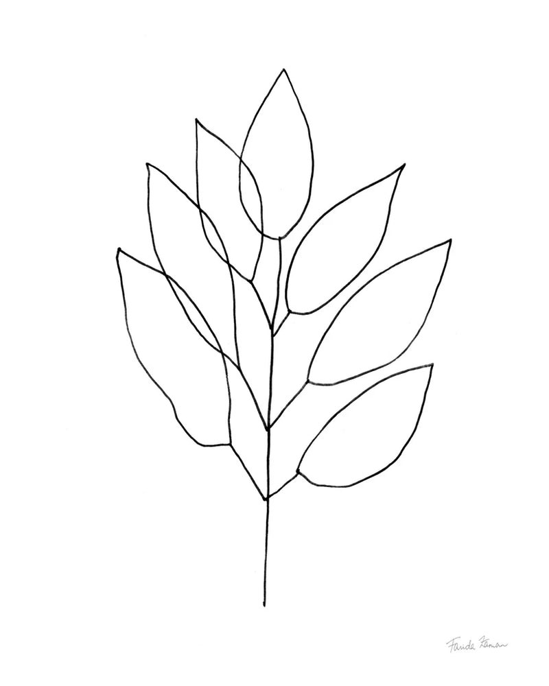 Doodle Leaves II by Farida Zaman