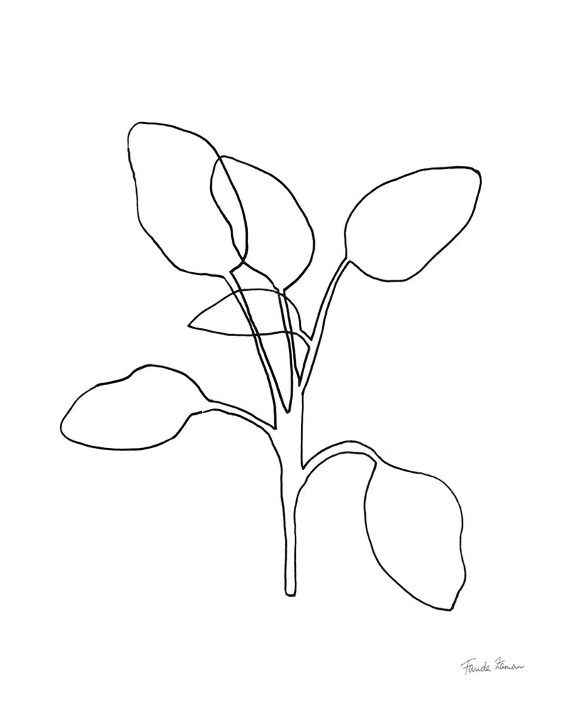 Doodle Leaves III by Farida Zaman