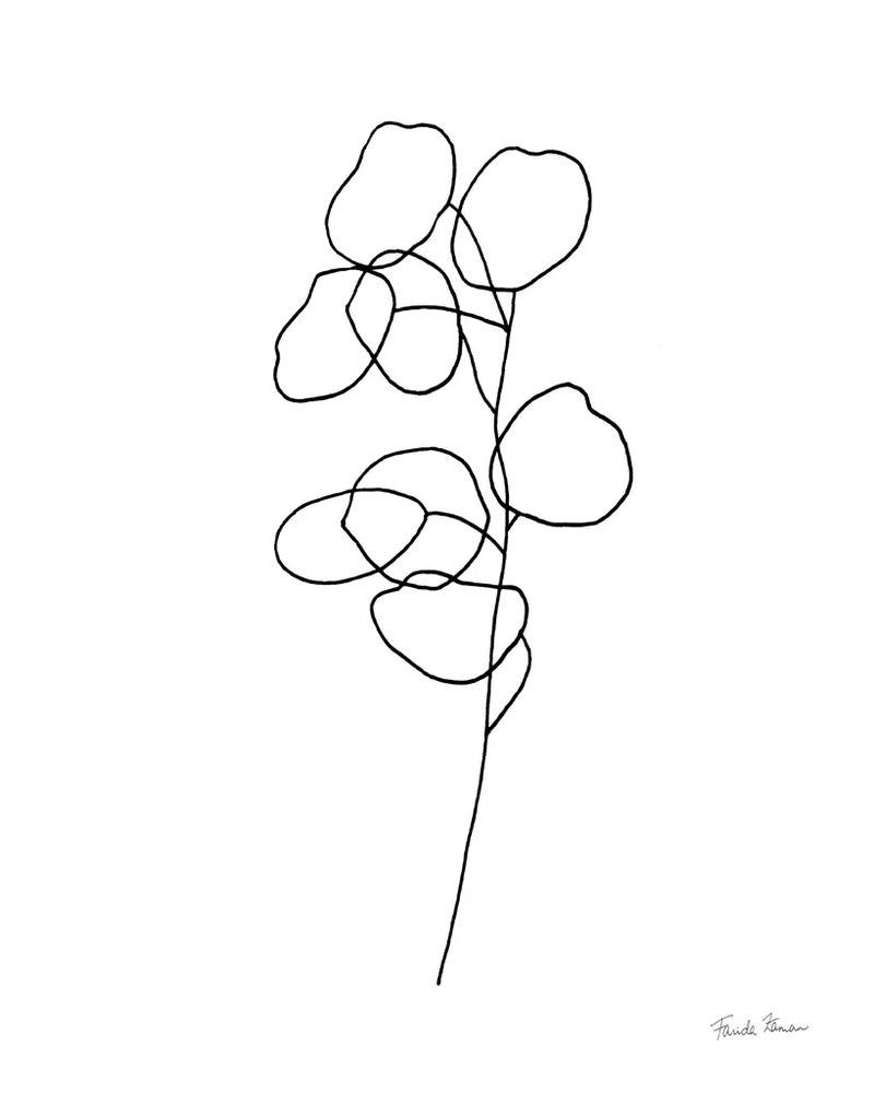 Doodle Leaves IV by Farida Zaman