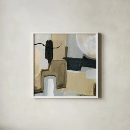 Earthy Abstract I by Farida Zaman. Shown in a crisp white glass frame for a clean and minimalist style. Available as an archival giclee rolled canvas, fine art paper, or poster print. SKU 61073a.