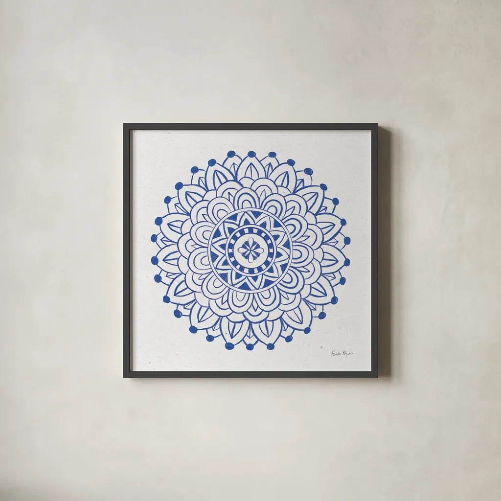 Eastern Dreams I by Farida Zaman. Shown in a sleek black glass frame for a contemporary gallery look. Available as an archival giclee rolled canvas, fine art paper, or poster print. SKU 64608a.