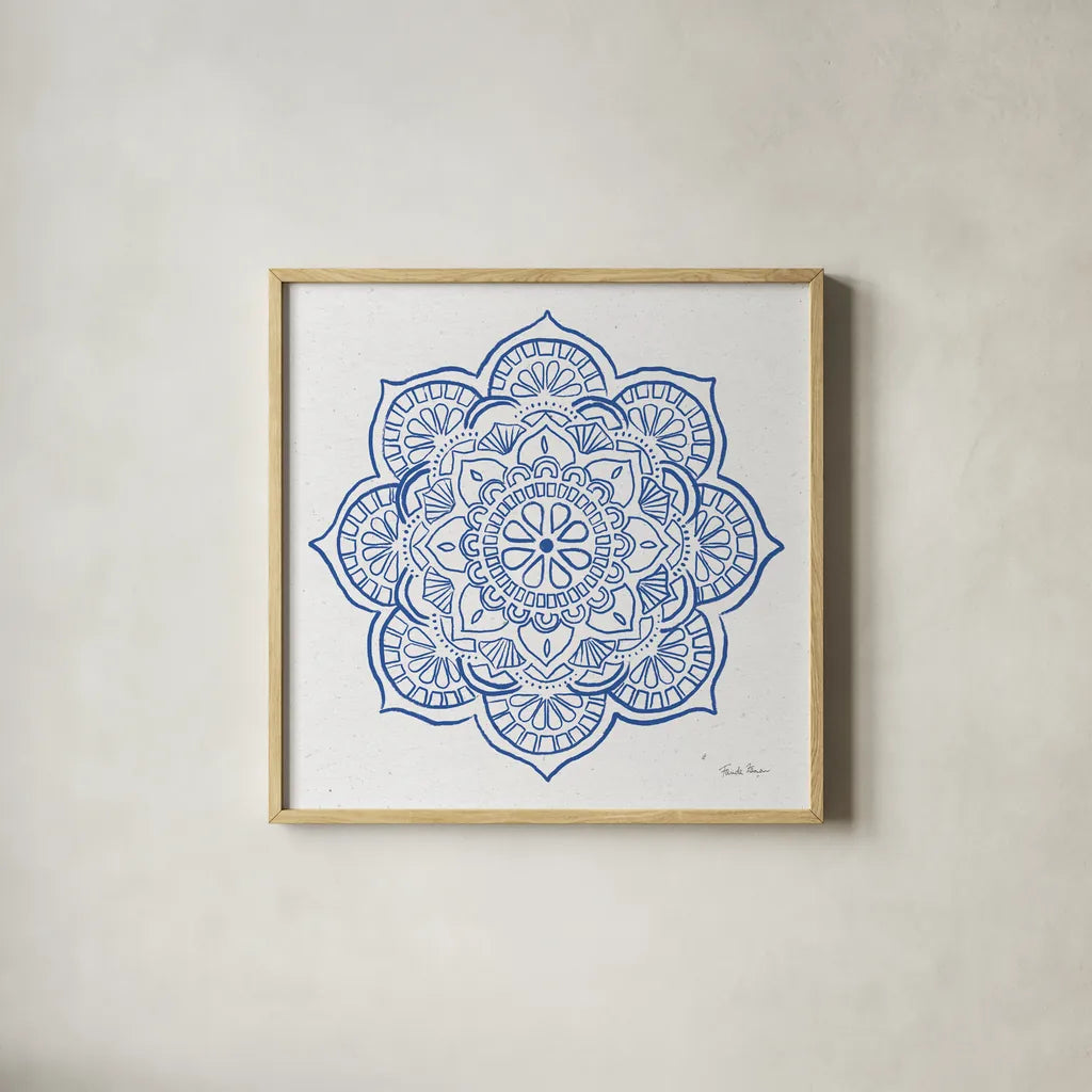 Eastern Dreams II by Farida Zaman. Shown in a natural wood glass frame for a timeless modern aesthetic. Available as an archival giclee rolled canvas, fine art paper, or poster print. SKU 64609a.