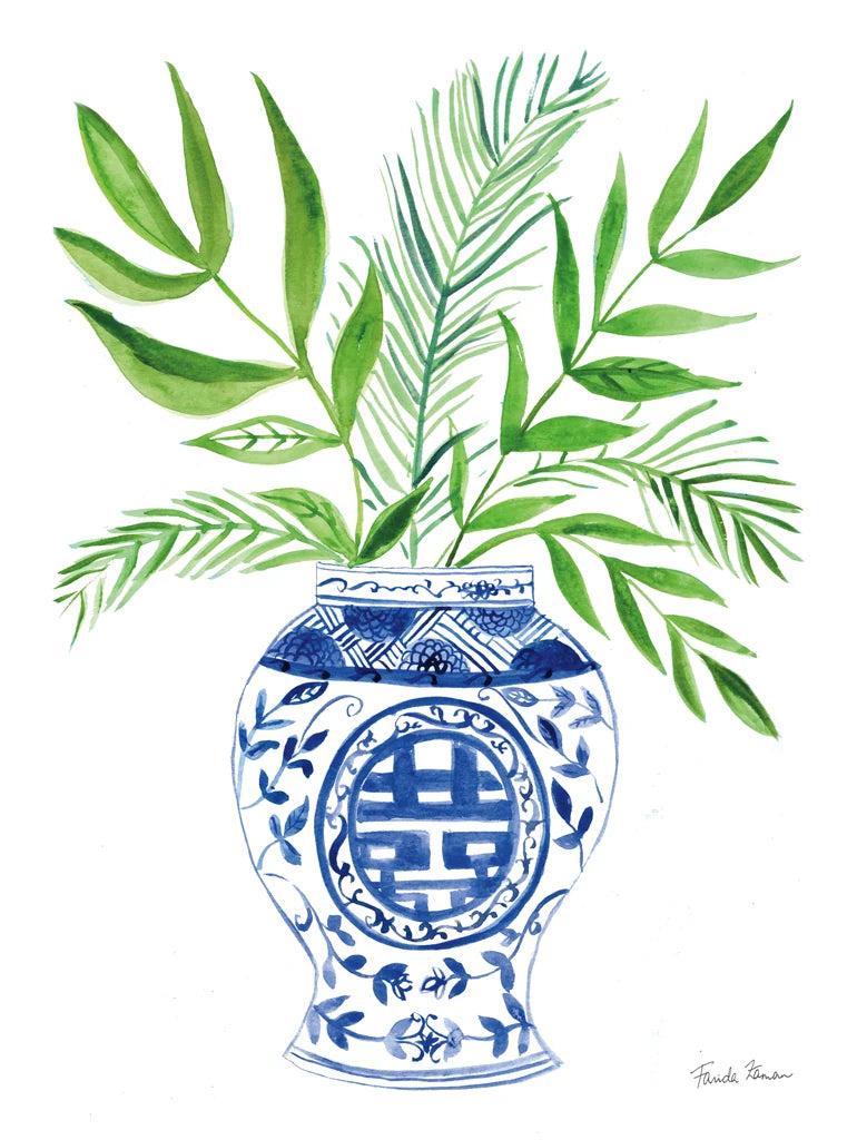 Elegant Chinoiserie II White by Farida Zaman