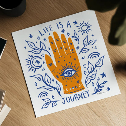 Everyday Mystic II by Farida Zaman. Shown as a detailed flat fine art print, highlighting archival giclee quality. Available as an archival giclee rolled canvas, fine art paper, or poster print. SKU 85725a.