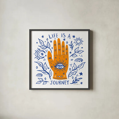 Everyday Mystic II by Farida Zaman. Shown in a sleek black glass frame for a contemporary gallery look. Available as an archival giclee rolled canvas, fine art paper, or poster print. SKU 85725a.