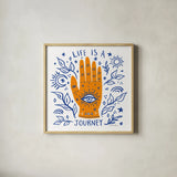 Everyday Mystic II by Farida Zaman. Shown in a natural wood glass frame for a timeless modern aesthetic. Available as an archival giclee rolled canvas, fine art paper, or poster print. SKU 85725a.
