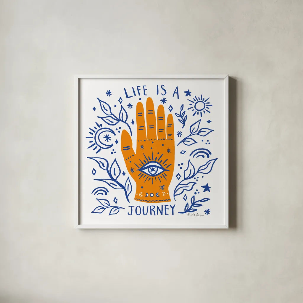 Everyday Mystic II by Farida Zaman. Shown in a crisp white glass frame for a clean and minimalist style. Available as an archival giclee rolled canvas, fine art paper, or poster print. SKU 85725a.