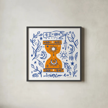 Everyday Mystic III by Farida Zaman. Shown in a sleek black glass frame for a contemporary gallery look. Available as an archival giclee rolled canvas, fine art paper, or poster print. SKU 85726a.