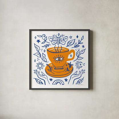 Everyday Mystic IV by Farida Zaman. Shown in a sleek black glass frame for a contemporary gallery look. Available as an archival giclee rolled canvas, fine art paper, or poster print. SKU 85727a.