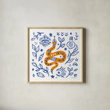 Everyday Mystic V by Farida Zaman. Shown in a natural wood glass frame for a timeless modern aesthetic. Available as an archival giclee rolled canvas, fine art paper, or poster print. SKU 85728a.