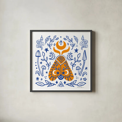 Everyday Mystic VII by Farida Zaman. Shown in a sleek black glass frame for a contemporary gallery look. Available as an archival giclee rolled canvas, fine art paper, or poster print. SKU 85730a.