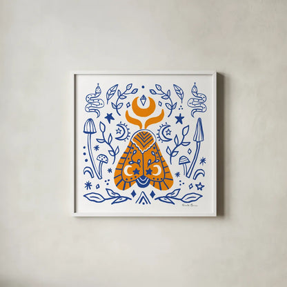 Everyday Mystic VII by Farida Zaman. Shown in a crisp white glass frame for a clean and minimalist style. Available as an archival giclee rolled canvas, fine art paper, or poster print. SKU 85730a.