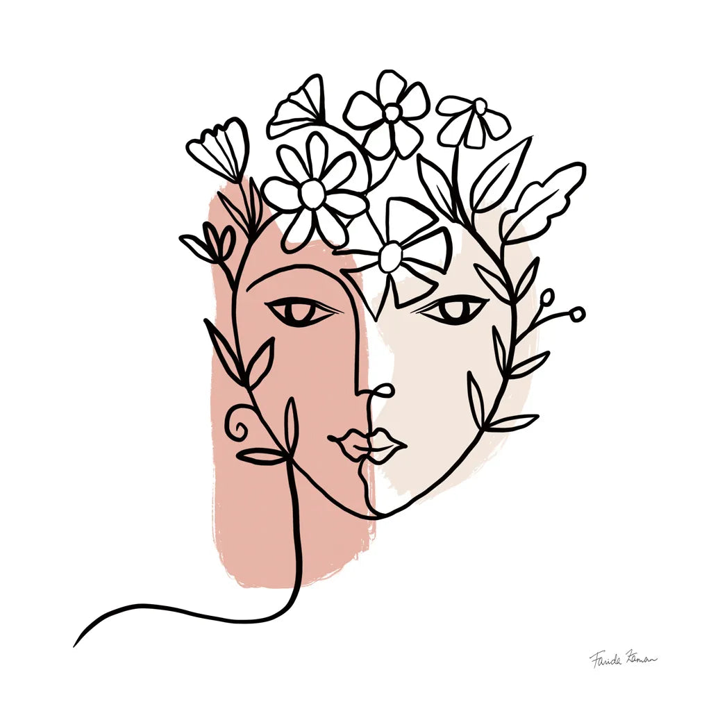 Face of Spring I by Farida Zaman. SKU 64606a. Archival Giclee Fine art print for wall decor.
