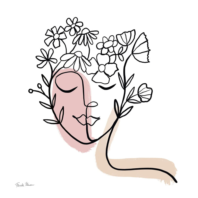 Face of Spring II by Farida Zaman. SKU 64607a. Archival Giclee Fine art print for wall decor.