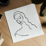 Faces III by Farida Zaman. Shown as a detailed flat fine art print, highlighting archival giclee quality. Available as an archival giclee rolled canvas, fine art paper, or poster print. SKU 53908a.