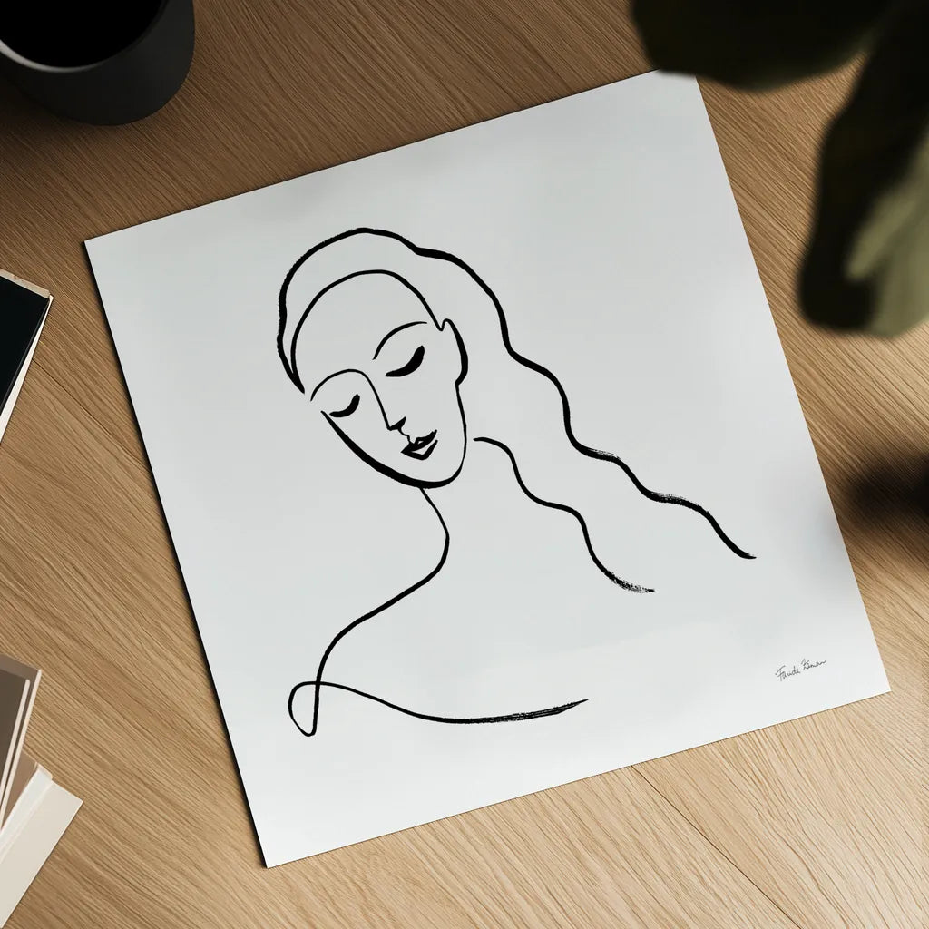 Faces III by Farida Zaman. Shown as a detailed flat fine art print, highlighting archival giclee quality. Available as an archival giclee rolled canvas, fine art paper, or poster print. SKU 53908a.