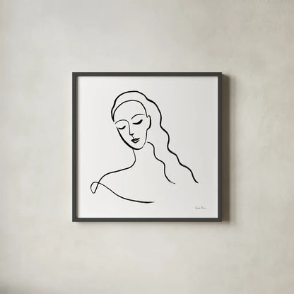 Faces III by Farida Zaman. Shown in a sleek black glass frame for a contemporary gallery look. Available as an archival giclee rolled canvas, fine art paper, or poster print. SKU 53908a.