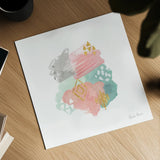 Faridas Abstract II by Farida Zaman. Shown as a detailed flat fine art print, highlighting archival giclee quality. Available as an archival giclee rolled canvas, fine art paper, or poster print. SKU 48742a.