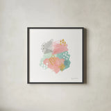 Faridas Abstract II by Farida Zaman. Shown in a sleek black glass frame for a contemporary gallery look. Available as an archival giclee rolled canvas, fine art paper, or poster print. SKU 48742a.