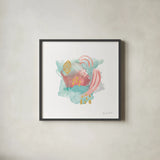 Faridas Abstract IV by Farida Zaman. Shown in a sleek black glass frame for a contemporary gallery look. Available as an archival giclee rolled canvas, fine art paper, or poster print. SKU 48744a.