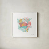 Faridas Abstract IV by Farida Zaman. Shown in a crisp white glass frame for a clean and minimalist style. Available as an archival giclee rolled canvas, fine art paper, or poster print. SKU 48744a.