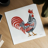 Farm Beauty I by Farida Zaman. Shown as a detailed flat fine art print, highlighting archival giclee quality. Available as an archival giclee rolled canvas, fine art paper, or poster print. SKU 61552a.