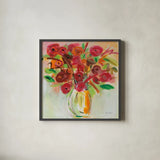 Feeling Bold by Farida Zaman. Shown in a sleek black glass frame for a contemporary gallery look. Available as an archival giclee rolled canvas, fine art paper, or poster print. SKU 38706a.
