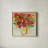 Feeling Bold by Farida Zaman. Shown in a natural wood glass frame for a timeless modern aesthetic. Available as an archival giclee rolled canvas, fine art paper, or poster print. SKU 38706a.