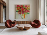 Feeling Bold by Farida Zaman. Shown as extra-large giant wall art in a modern living room. Available as an archival giclee rolled canvas, fine art paper, or poster print. SKU 38706a.