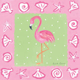 Flamingo Dance II by Farida Zaman. SKU 33097a. Archival Giclee Fine art print for wall decor.