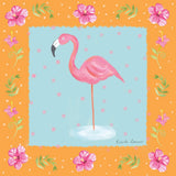 Flamingo Dance IV by Farida Zaman. SKU 33099a. Archival Giclee Fine art print for wall decor.
