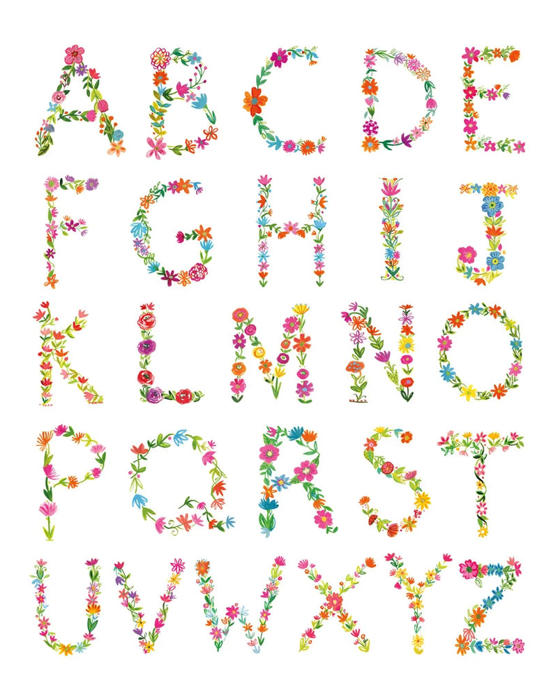 Floral Alphabet by Farida Zaman