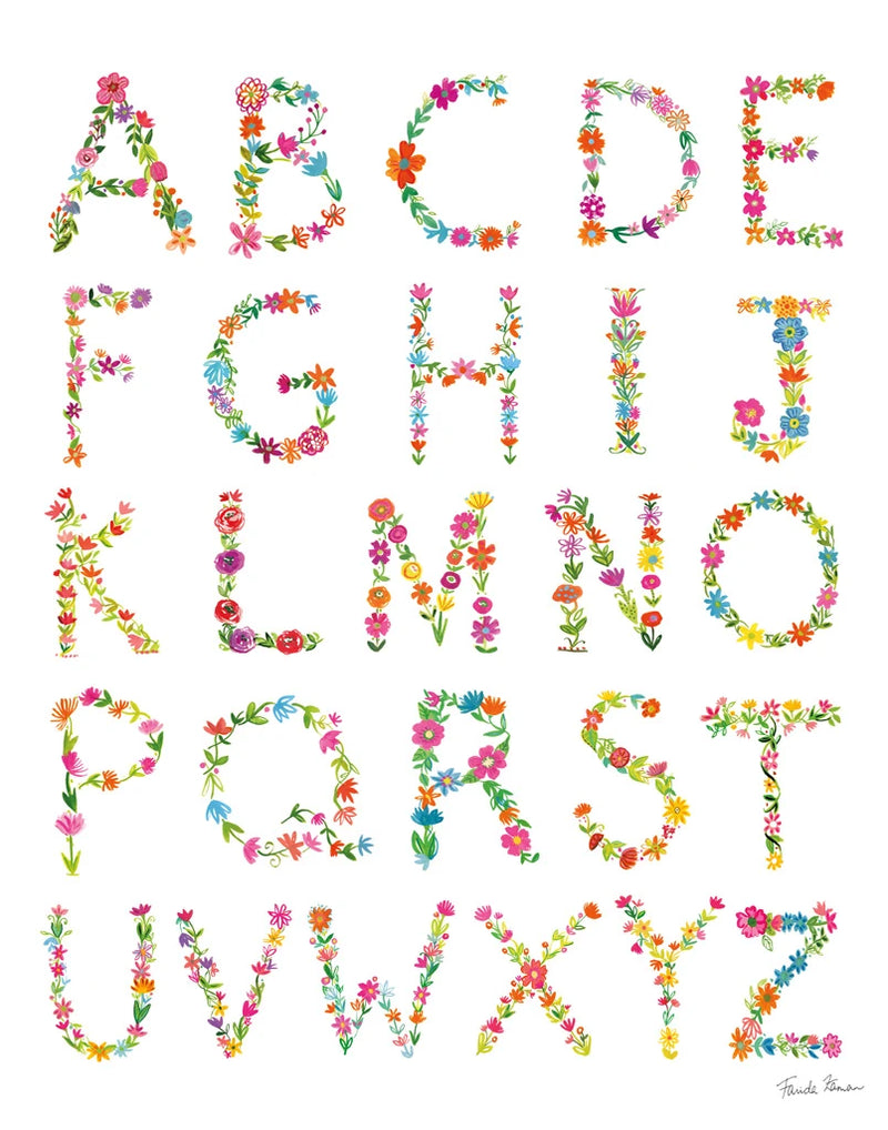 Floral Alphabet Crop by Farida Zaman