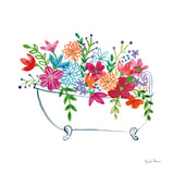 Floral Bathroom I  by Farida Zaman. SKU 57693a. Archival Giclee Fine art print for wall decor.