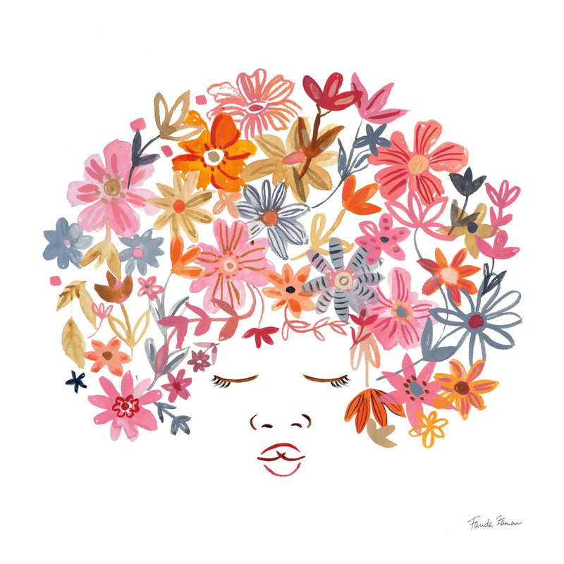 Floral Beauties II by Farida Zaman. SKU 64805a. Archival Giclee Fine art print for wall decor.