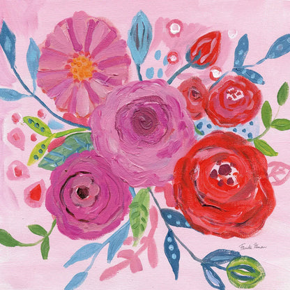 Floral Burst I by Farida Zaman. SKU 56936a. Archival Giclee Fine art print for wall decor.