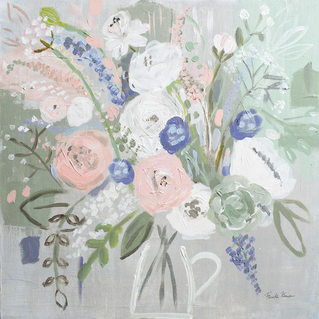 Floral Elegance by Farida Zaman. SKU 54346a. Archival Giclee Fine art print for wall decor.