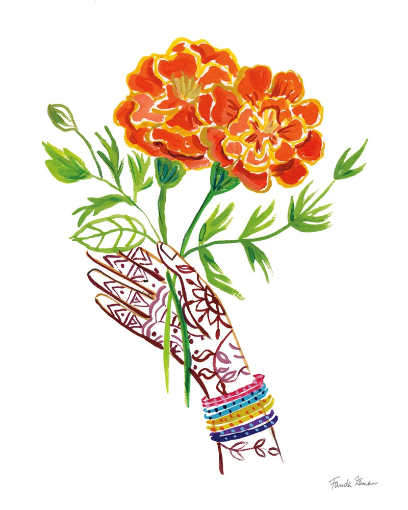 Floral Hand I by Farida Zaman