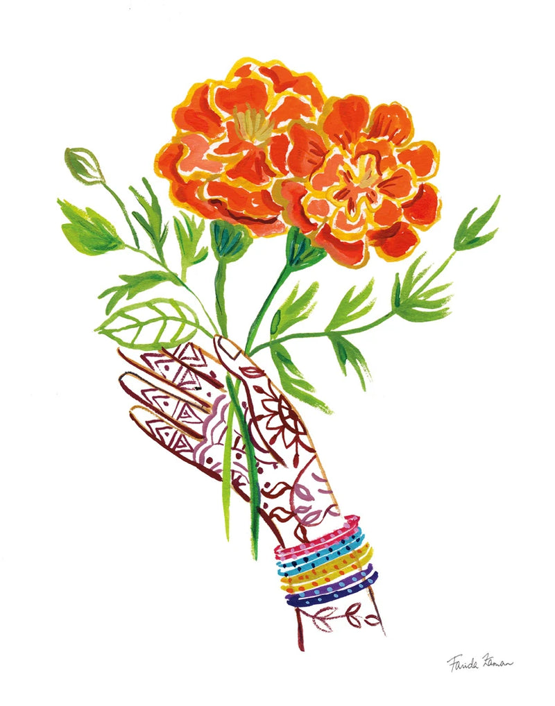 Floral Hand I by Farida Zaman